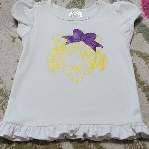 Purple gold lsu tigers girls t-shirt